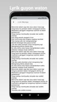 Lagu Guyon Waton full offline Ekran Görüntüsü 3