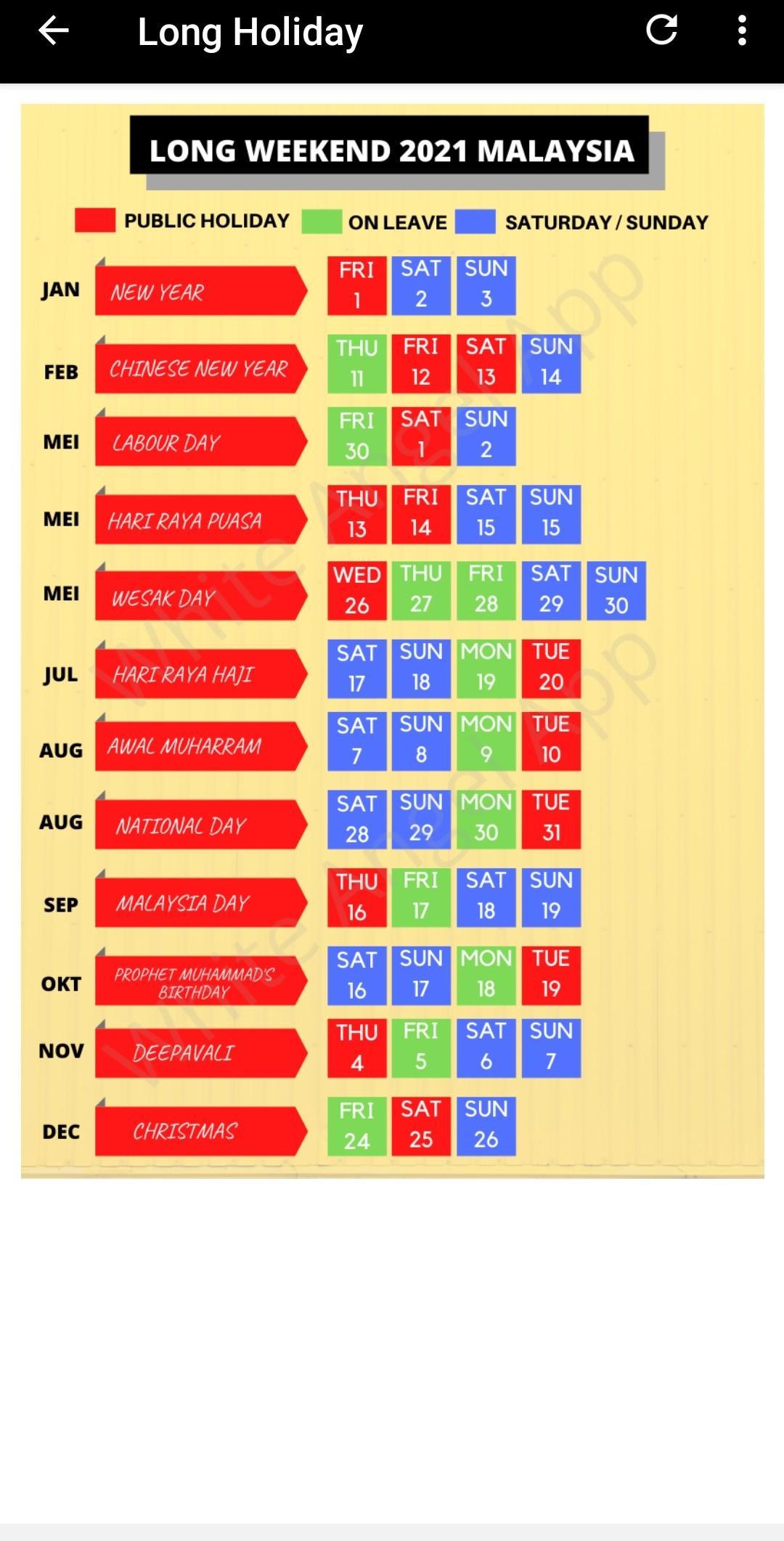 Featured image of post Public Holiday 2021 Malaysia - This page contains a national calendar of all 2021 public holidays.