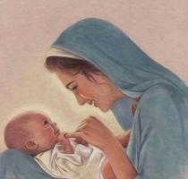 Virgen Maria y Jesus Affiche