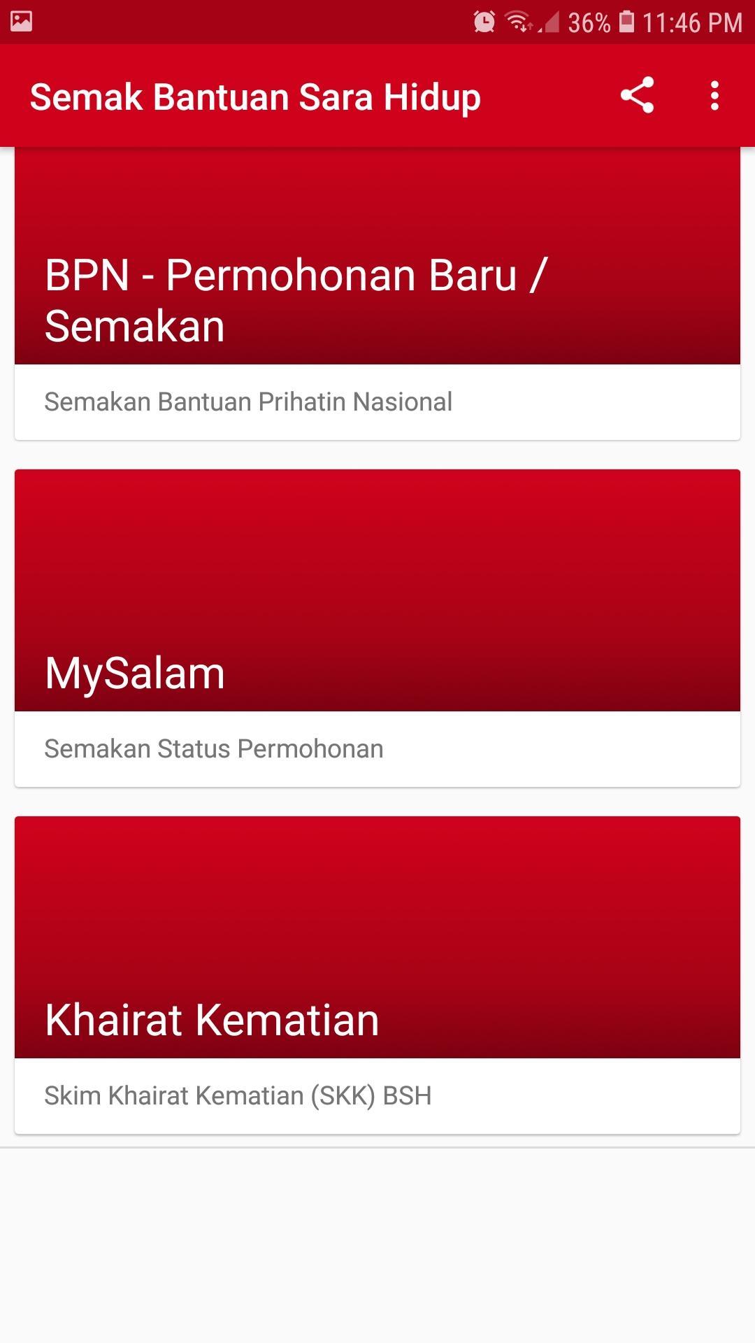 Semak Bantuan Sara Hidup For Android Apk Download