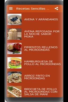 Recetas sencillas en microondas 海报