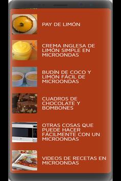 Recetas sencillas en microondas 截图 1