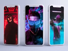 Neon Mask Wallpapers الملصق