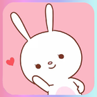 Cute Rabbit Cartoon Wallpaper HD icône