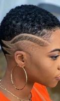 Black Women Line Hairstyles الملصق