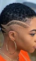 Black Women Line Hairstyles Affiche