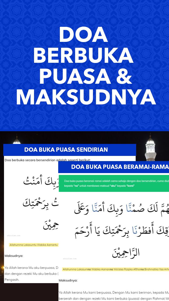 Doa Buka Puasa Rumi Sendiri Dan Ramai Wirid Dan Doa