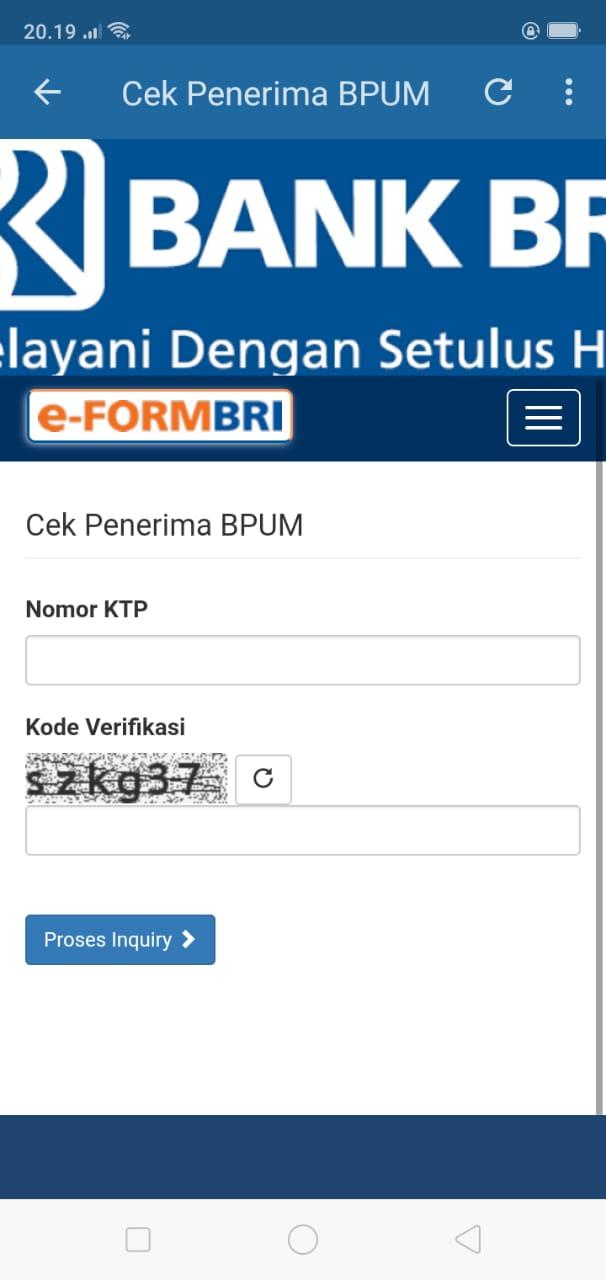 E Form Bri Cek Penerima Bpum Bri Para Android Apk Baixar