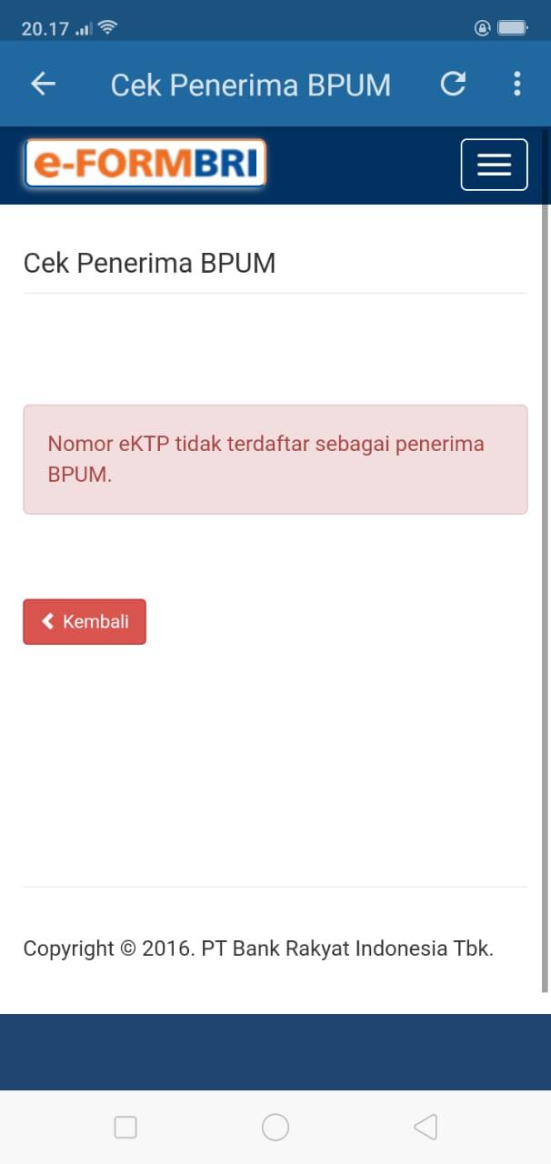 E Form Bri Cek Penerima Bpum Bri Para Android Apk Baixar