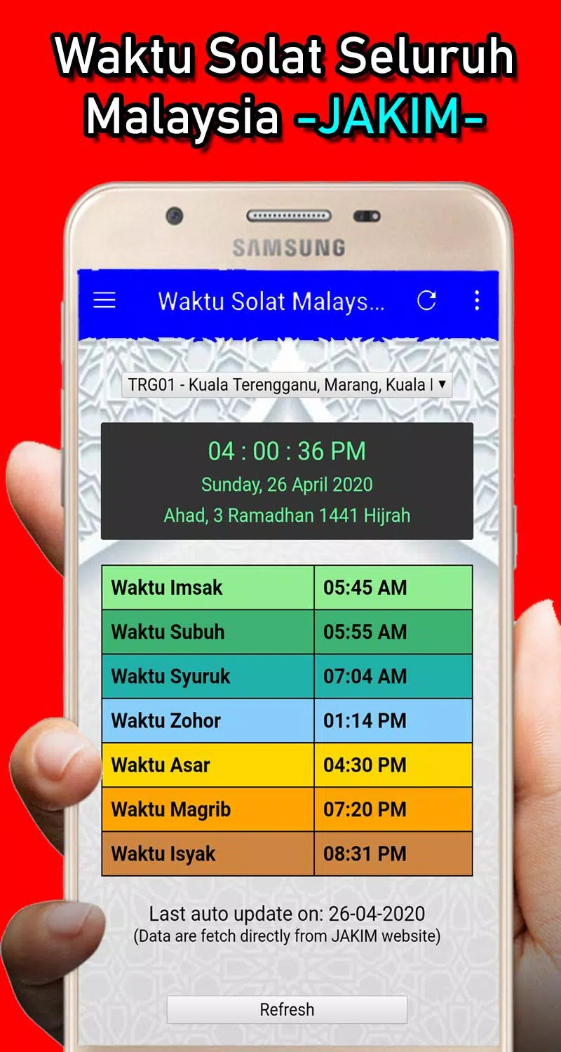 Waktu solat pahang