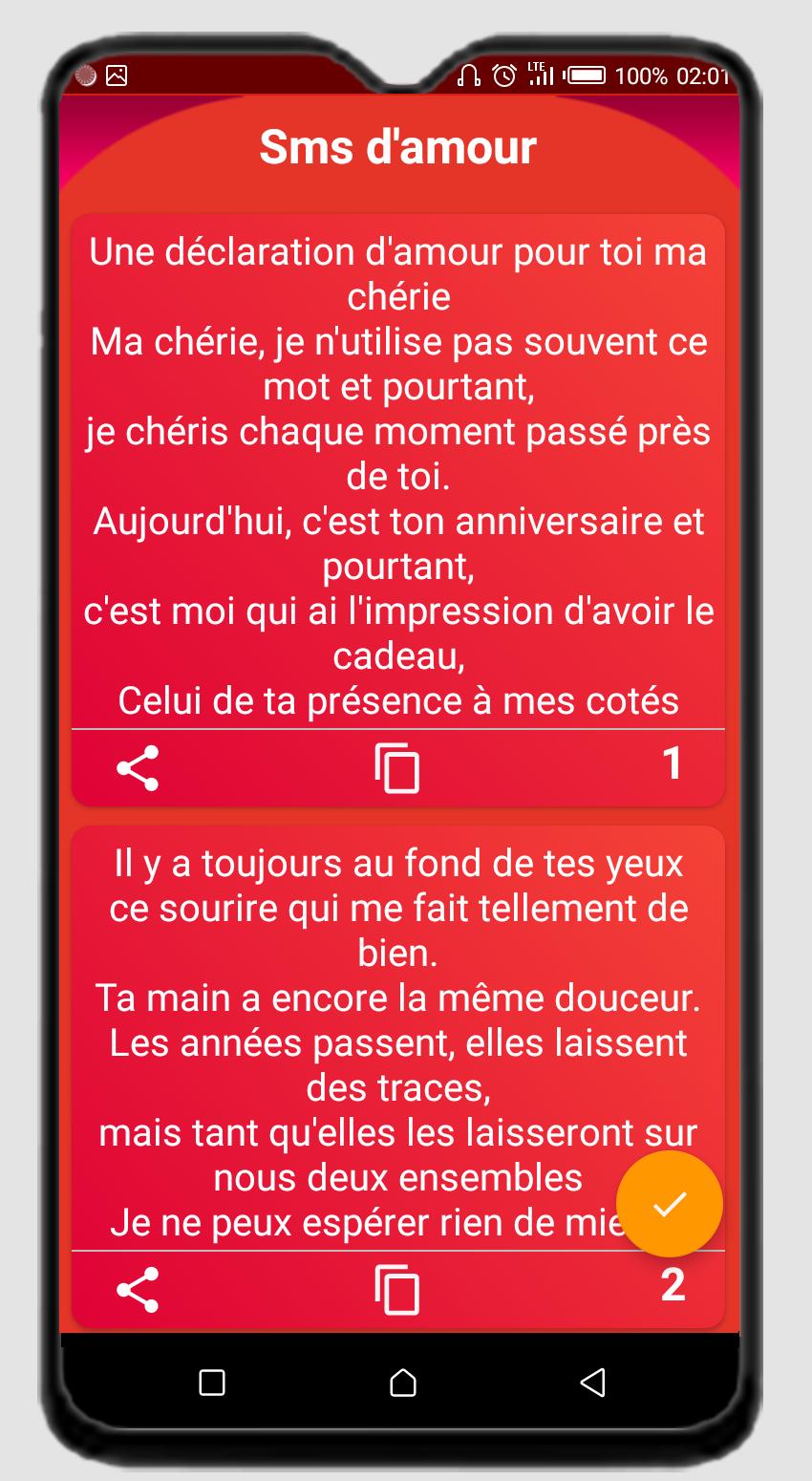 Sms Bonjeur Et Lettre D Amour For Android Apk Download