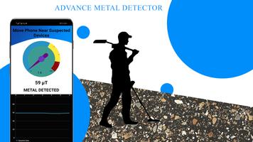 Metal detector with sound: sensor detector app Affiche
