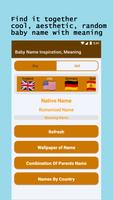 Baby Names & Meanings الملصق