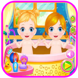 ”New Born Twin Sisters Caring Fun Game