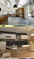neues, minimalistisches Design für Küchenschränke Plakat