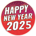 Happy New Year Stickers 2025