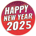 Happy New Year Stickers 2025 biểu tượng