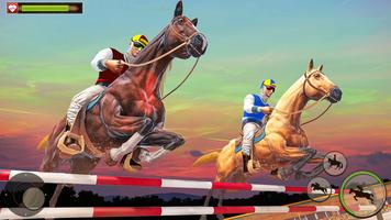 Chevaux Course Taxi Jeux Affiche