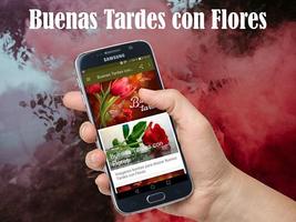 Buenas Tardes con Flores الملصق