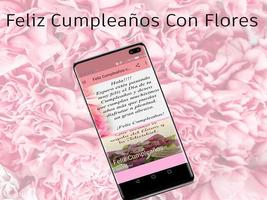 پوستر Feliz Cumpleaños Con Flores