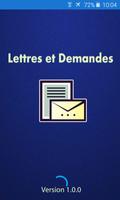 Lettre et Demande : French let الملصق