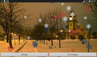 Snow Flakes Live Wallpaper capture d'écran 1