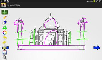 How to Draw Taj Mahal capture d'écran 3
