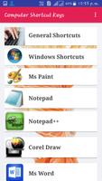 Computer Shortcut keys : keyboard Shortcut keys Ekran Görüntüsü 1
