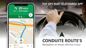 GPS La navigation Vivre Plans - Route Direction Affiche