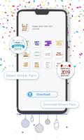 New Year Wish Text Mesaage Sticker Packs Whatsapp imagem de tela 3