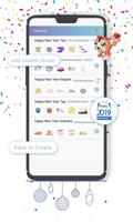 New Year Wish Text Mesaage Sticker Packs Whatsapp captura de pantalla 2