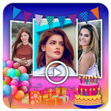 Birthday  Video & Status Maker أيقونة