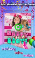 Birthday  Video & Status Maker 포스터