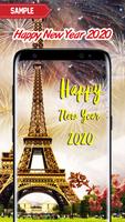 New Year 2020 Wallpaper (Eiffel) capture d'écran 2