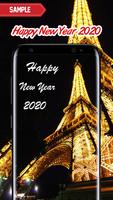 New Year 2020 Wallpaper (Eiffel) capture d'écran 3