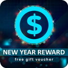 New year reward : free gift voucher icône