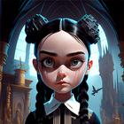 Wednesday Addams Wallpaper 4K simgesi
