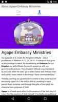 Agape Embassy Ministries screenshot 3