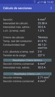 Cálculo de Secciones REBT اسکرین شاٹ 2