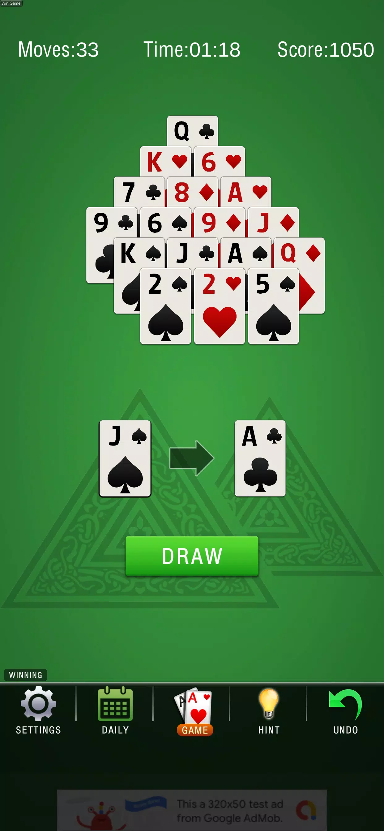 Pyramid Solitaire - Anywhere Pyramid Solitaire - Anywhere