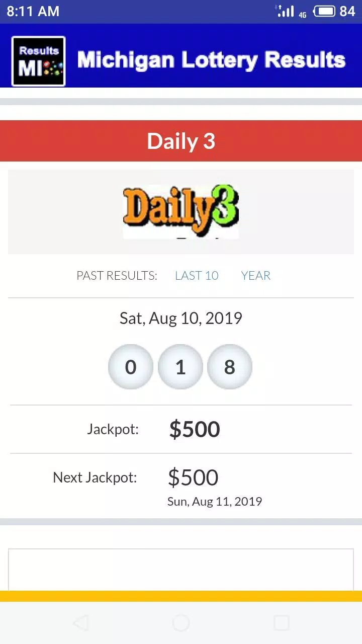 lucky for life michigan lottery results