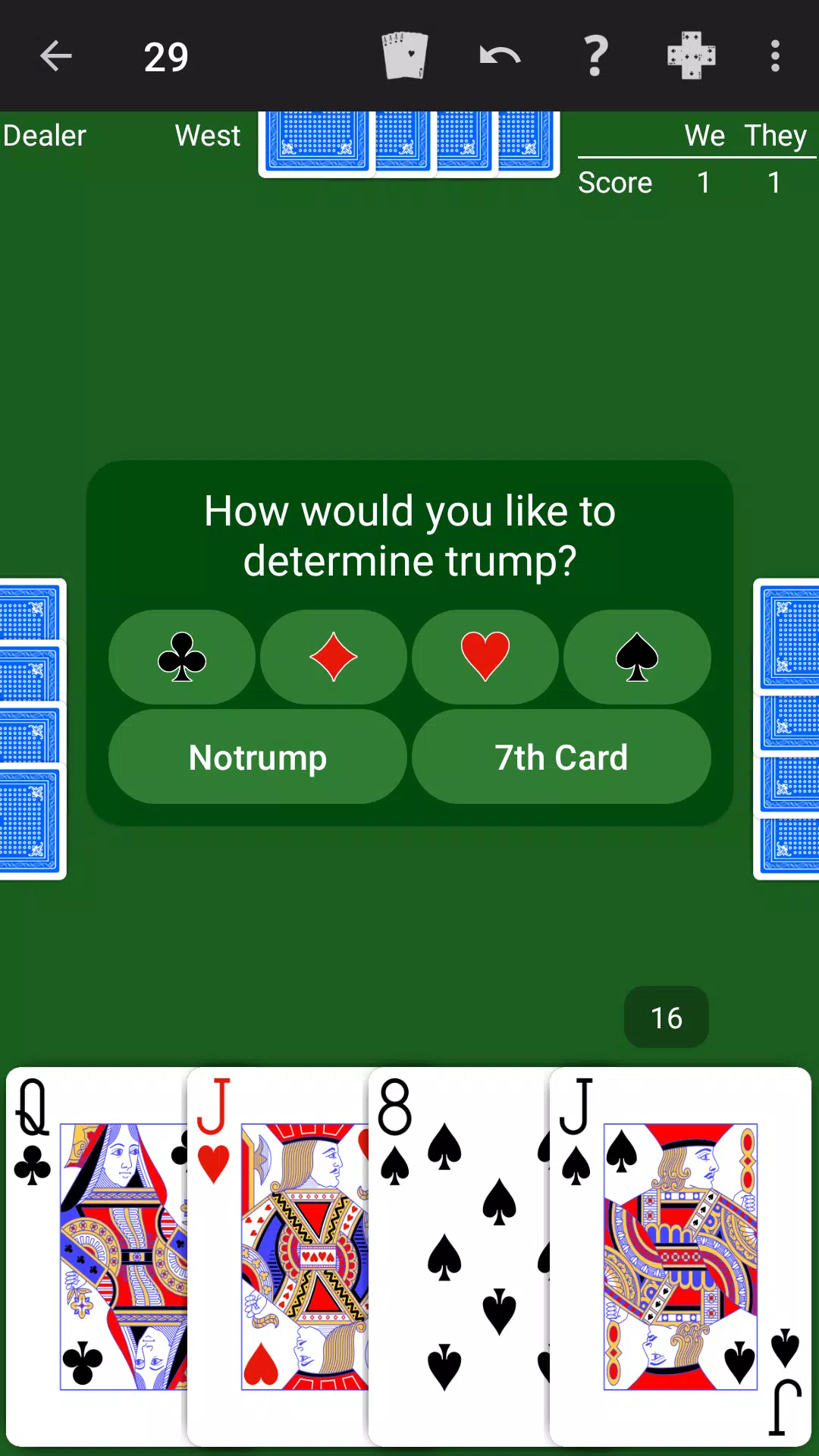 29 Card Game - Expert AI 29 Card Game - Expert AI