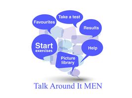 Aphasia Talk Around It Men Plakat