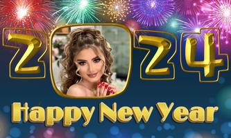 Poster New year photo frame 2024