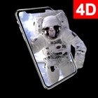 4D wallpaper space galaxy of e icon