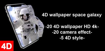 4D wallpaper space galaxy of e poster