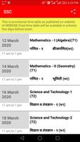 SSC HSC Time Table 2020 capture d'écran 1