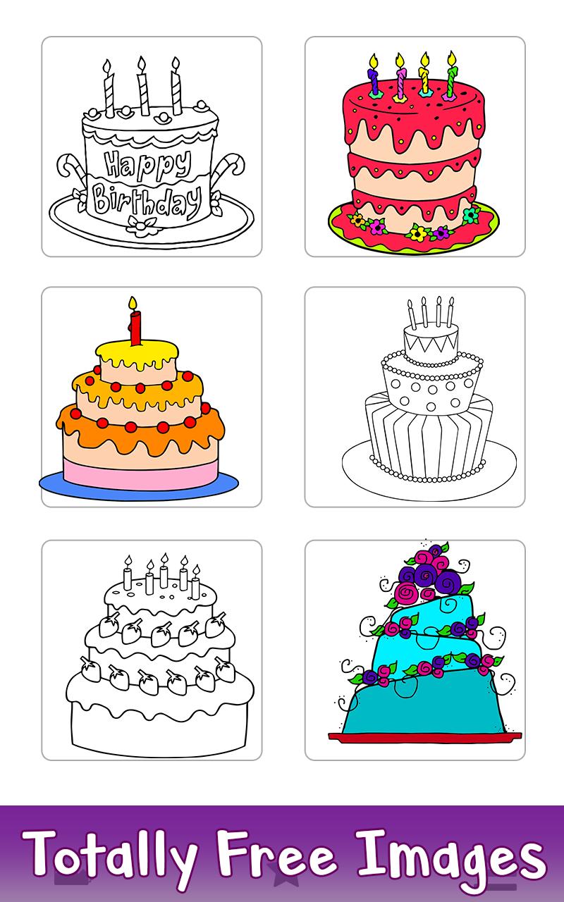 73+ Coloring Book Cake Best HD
