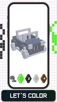 Screenshot 4 for Cars Color by Number Voxel Art