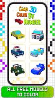 Cars Color by Number Voxel Art Affiche